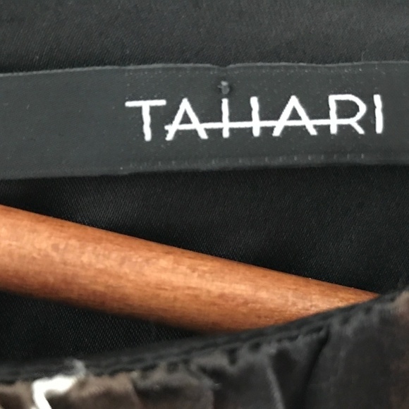 Tahari Mini dress Giraffe Animal print black Sleeveless Mobwife S - Picture 5 of 7